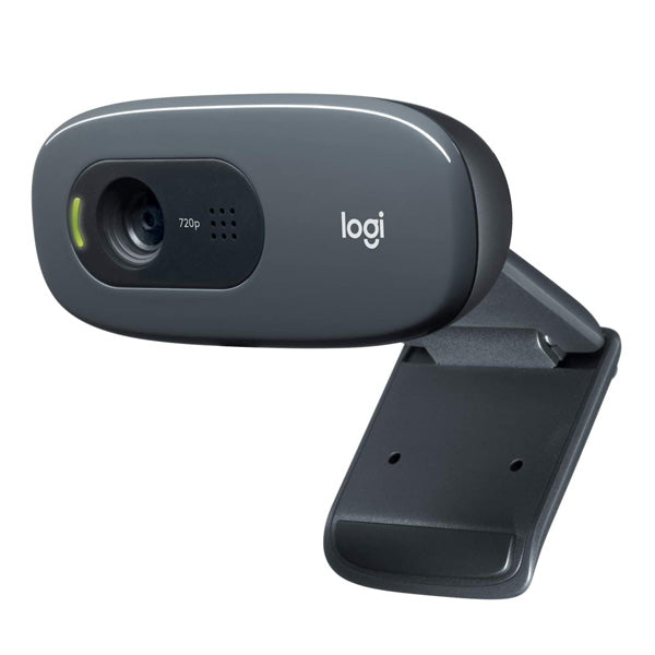 Logitech C270 HD Webcam, HD 720p, Widescreen HD Video – 960-000584