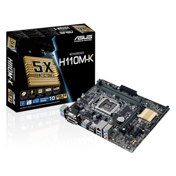 ASUS H110M-K LGA 1151 Micro ATX Motherboard - pacifictheweb